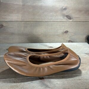 harmony 783 womens size 8.5 shoes brown leather slip on comfort work flats